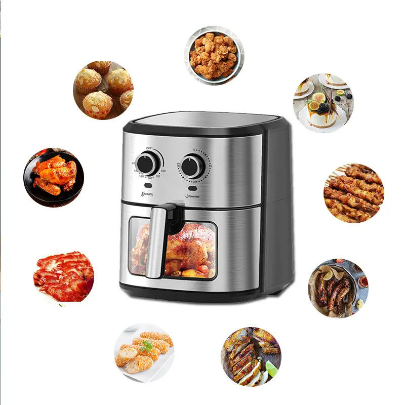 Buy Wholesale China Kitchen Smart Cooking Programs Stainless Steel 6l  Nonstick Visible Air Fryer Oven With Window & Air Fryer Oven With Window at  USD 21